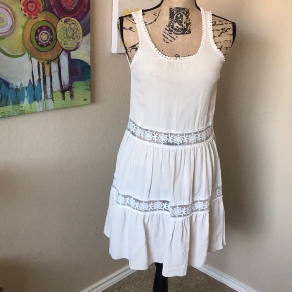 Altar'd State Dresses & Skirts - Altar'd State White  tiered Sundress with lace